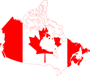 Canada Flag Map