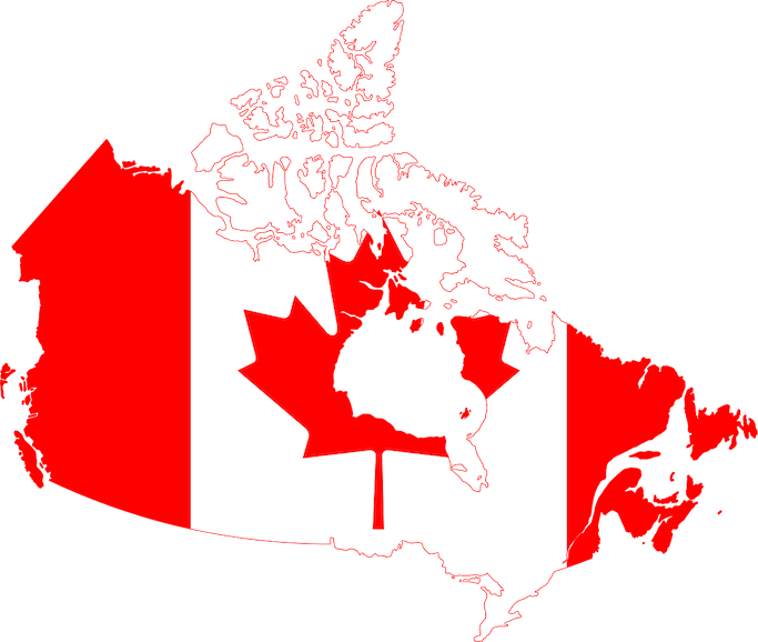 Canada Flag Map